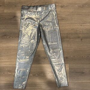 Victorias Secret Pink Shiny Metallic Leggings